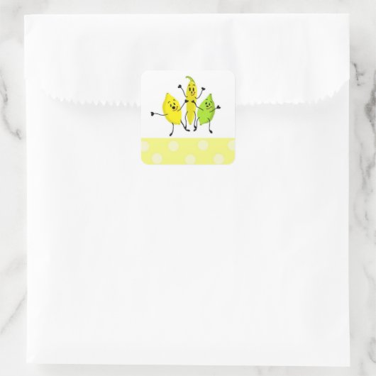 フルーツおもしろい集団 スクエアシール (バッグ)