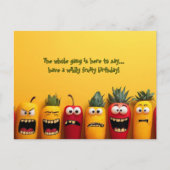 フルーツおもしろい顔誕生日 ポストカード (正面)