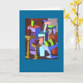 フルーツおよびつる植物のllの挨拶状 カード (黄色い花)