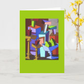 フルーツおよびつる植物のllの挨拶状(G) カード (黄色い花)