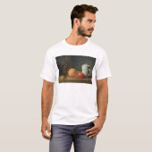 フルーツおよびワイン・ボトルが付いている静物画 Tシャツ (正面フル)