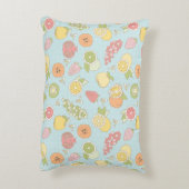 フルーツおよび果実が付いているパターン アクセントクッション (裏面(縦))