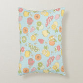 フルーツおよび果実が付いているパターン アクセントクッション (正面(垂直))