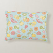 フルーツおよび果実が付いているパターン アクセントクッション (裏面)