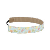 フルーツおよび果実が付いているパターン アスレチックヘッドバンド (左)