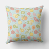 フルーツおよび果実が付いているパターン クッション (裏面)