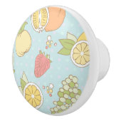 フルーツおよび果実が付いているパターン セラミックノブ (右)