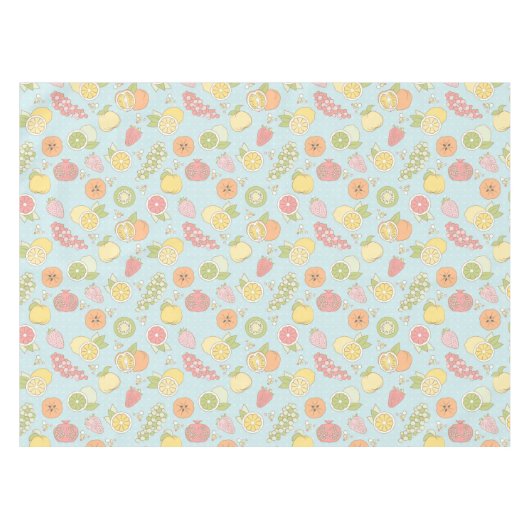 フルーツおよび果実が付いているパターン テーブルクロス (正面(横))