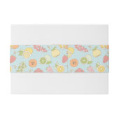 フルーツおよび果実が付いているパターン 招待状ベリーバンド (裏面例)