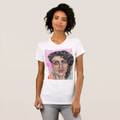 フルーツおよび花の女性 Tシャツ (正面フル)