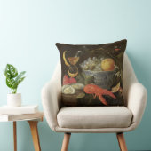 フルーツおよび貝1653年が付いている静物画(油 クッション (椅子)