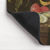 フルーツおよび貝1653年が付いている静物画(油 マウスパッド (コーナー)