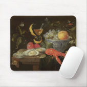 フルーツおよび貝1653年が付いている静物画(油 マウスパッド (マウス)