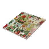 フルーツおよび野菜の種カタログのコラージュ タイル (側面)