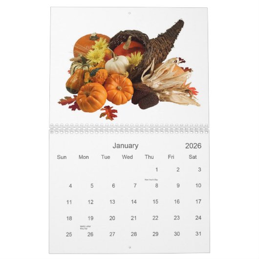 フルーツおよび食糧カレンダー14 カレンダー (1月 2026)