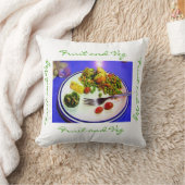フルーツおよびVegの緑のエンドウ豆の枕 クッション (ブランケット)