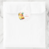 フルーツお誕生日ケーキ誕生日 ラウンドシール (バッグ)