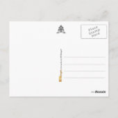 フルーツが付いているウエディングケーキ ポストカード (裏面)