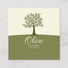 フルーツが付いている美しいオリーブ スクエア名刺