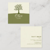 フルーツが付いている美しいオリーブ スクエア名刺 (正面/裏面)