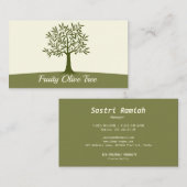 フルーツが付いている美しいオリーブ 名刺 (正面/裏面)