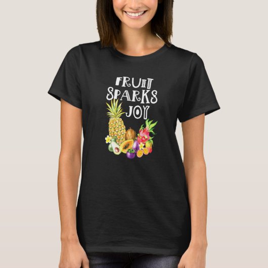 フルーツが喜びを呼び起こす 全果物 プラントベース Tシャツ (正面)