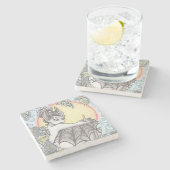 フルーツこうもりフェアリーファンタジーアートストーンコースター ストーンコースター (横)