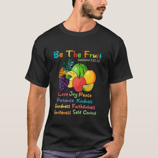 フルーツであれ キリスト教の崇拝 Tシャツ (正面)