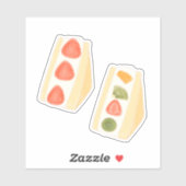 フルーツとクリームデザートサンドイッチ シール (シート)