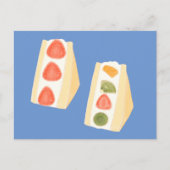 フルーツとクリームデザートサンドイッチ ポストカード (正面)