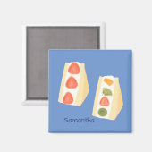 フルーツとクリームデザートサンドイッチ マグネット (正面/裏面)