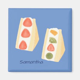 フルーツとクリームデザートサンドイッチ マグネット