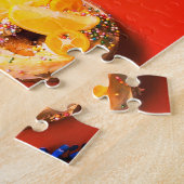 フルーツとドーナツのカラフル食品 ジグソーパズル (側面)