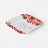 フルーツとベリーの水彩ガーランド ペーパープレート (傾斜あり)