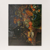 フルーツと牡蠣を使った今も生きるアブラハム・ミグノン ジグソーパズル (縦)