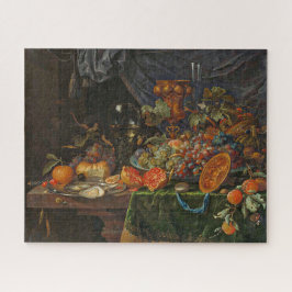 フルーツと牡蠣を使った今も生きるアブラハム・ミグノン ジグソーパズル