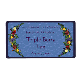 フルーツと花キャニングジャー ラベル