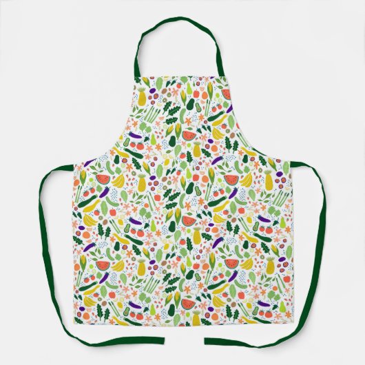 フルーツと野菜おもしろいユニークヘルシーシェフ エプロン (正面)