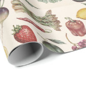 フルーツと野菜の包装紙 ラッピングペーパー (ロールコーナー)