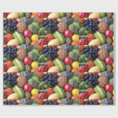 フルーツと野菜の包装紙 ラッピングペーパー (フラット)