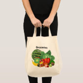 フルーツと野菜の食料品 トートバッグ (正面(商品))