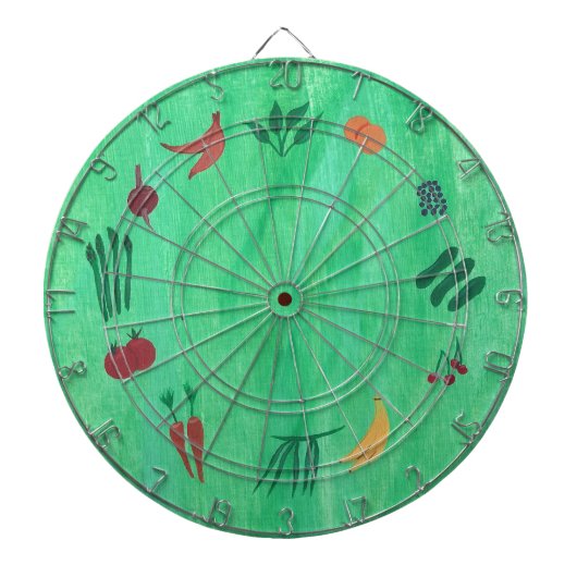 フルーツと野菜をブレンドしたグリーンダーツボード ダーツボード (正面)