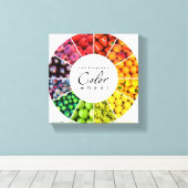 フルーツと野菜カラーホイール（12色） キャンバスプリント (インサイチュ (ウッドフロア))