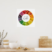 フルーツと野菜カラーホイール(12色) ポスター (キッチン)