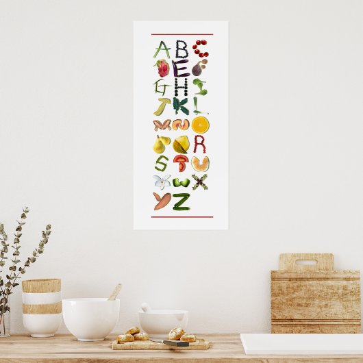 フルーツと野菜 ポスター (キッチン)