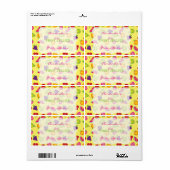 フルーツのようでかわいくパーソナライズな缶詰になるラベル ラベル (フルシート)