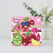 フルーツのようで甘い誕生日の招待状 招待状 (スタンド正面)