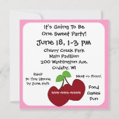 フルーツのようで甘い誕生日の招待状 招待状 (裏面)