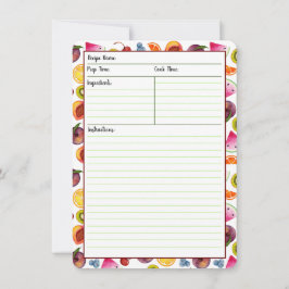 フルーツのようなレシピカード 招待状