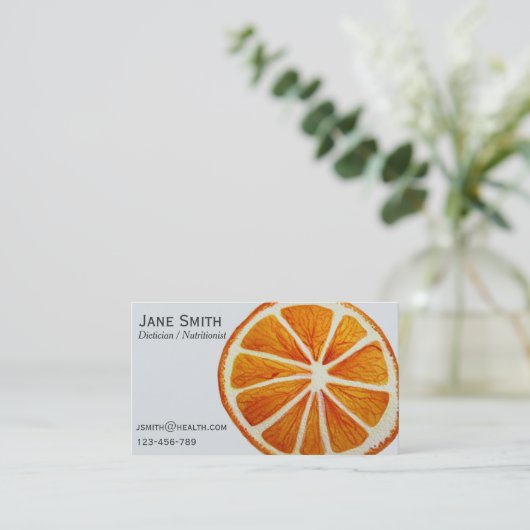 フルーツのような栄養士の栄養士のフリーの健康 名刺 (スタンド正面)